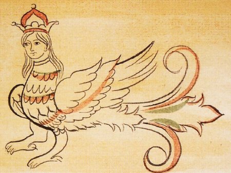 Великоустюжская роспись птица Сирин