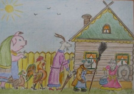 Рисунок на тему Кошкин дом