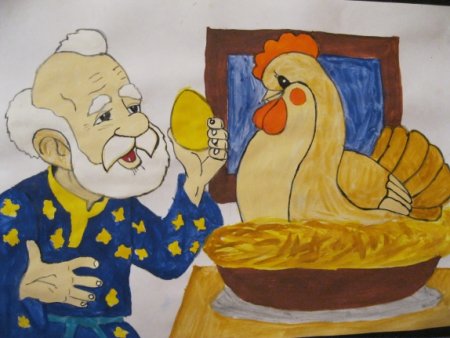 Курица ладошкой