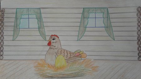 Рис к сказке Курочка Ряба