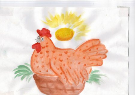 Рисование сказки Курочка Ряба