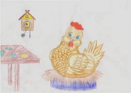 Рисование красками Курочка Ряба