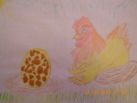 Раскраска к сказке Курочка Ряба для малышей