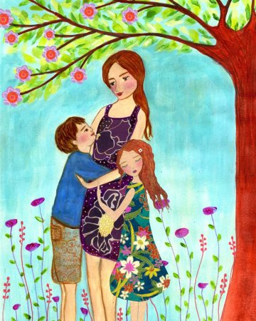 Рисунок ко Дню матери