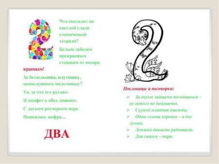 Проект цифра 1 для 1 класса