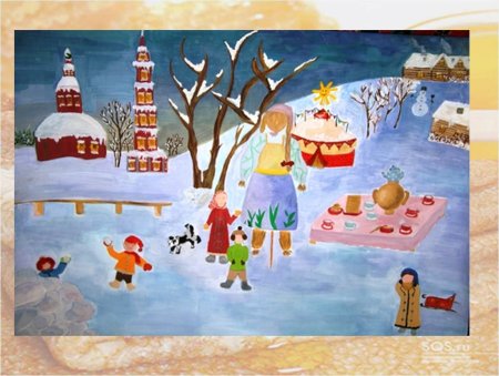 Масленица в детских рисунках
