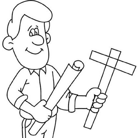 Раскраска профессии Архитектор