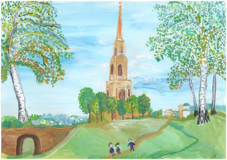 Пейзаж Приморский рисунок