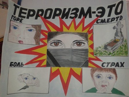 Плакат мы Протич терроризм