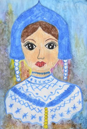 Рисование образа русской красавицы