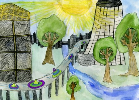 Композиция на тему город будущего