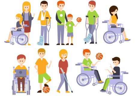 Люди с ограниченными возможностями вектор
