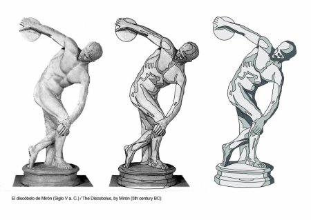 Дискобол (v в. до н.э.) срисовка