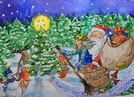 Рисунок на новогоднюю тематику