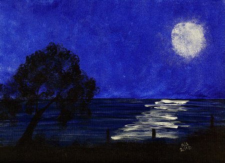 Картина лунный свет Клод Дебюсси
