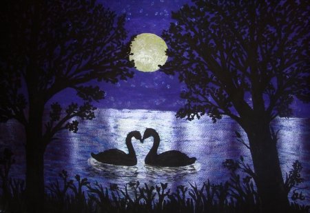 Красивый рисунок на тему ночь