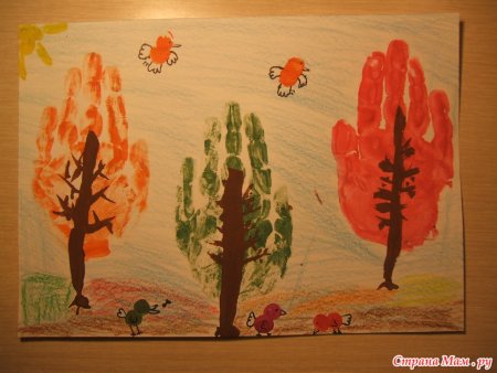 Рисование дерева в средней группе
