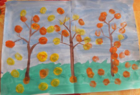 Рисование осень подготовительная группа