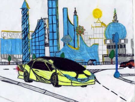 Рисунок на тему город будущего