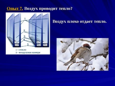 Воздух плохо проводит тепло
