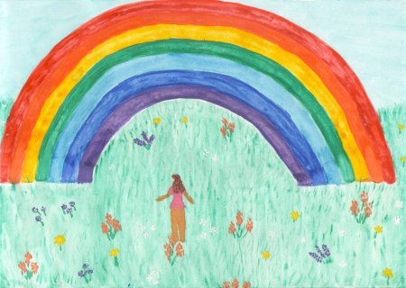 Радуга рисование для детей