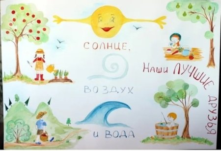 Рисование солнце воздух и вода