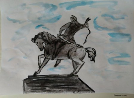 Памятник Салавату Юлаеву нарисова