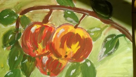 Рисование яблочный спас