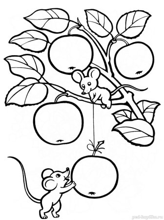 Яблоко раскраска