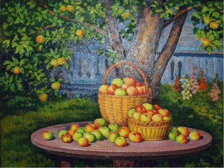 Кустодиев яблочный спас