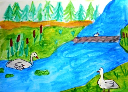 Водные просторы рисунок