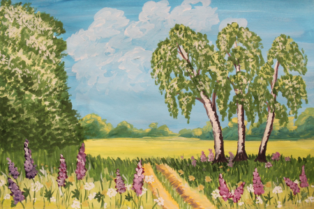 Рисование на тему Родина