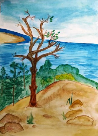 Озеро раскраска для детей