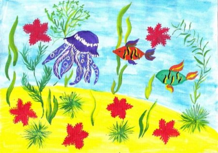 Рисование подводное царство старшая группа