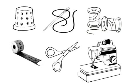 Инструменты для шитья задания для детей