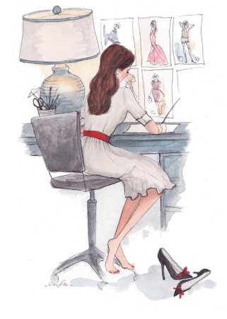 Рисунок на тему дизайнер одежды