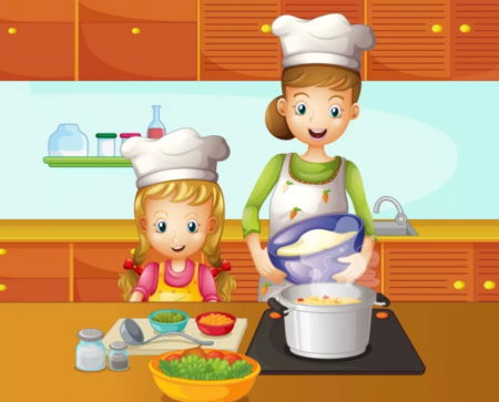 Раскраски готовка на кухне