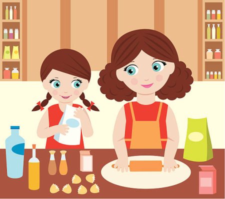 Семья обедает раскраска