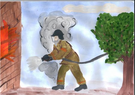 Пожар рисунок