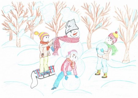 Зимние развлечения для детей в детском саду