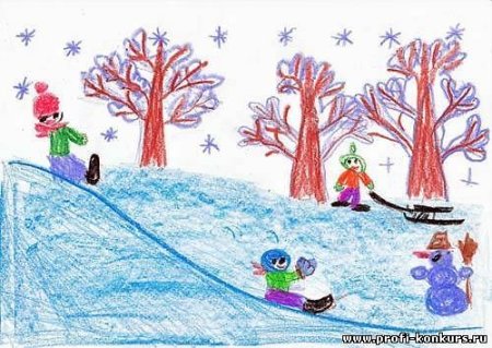Рисунок на зимнюю тему