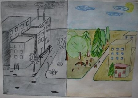 Рисунок чистый город