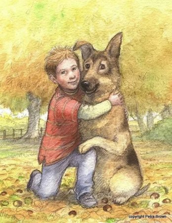 Рисунок на тему человек и животное