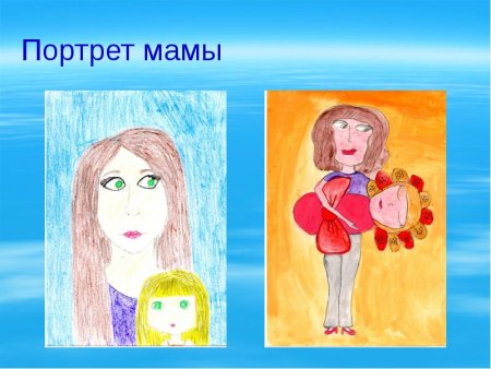 Рисование портрета мамы для дошкольников