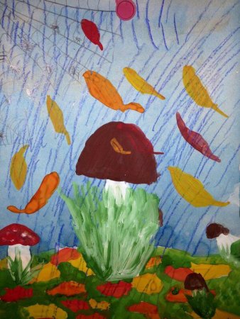 Рисование грибы в подготовительной группе