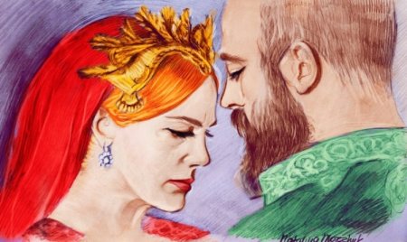 Султан Сулейман и Хюррем рисунок