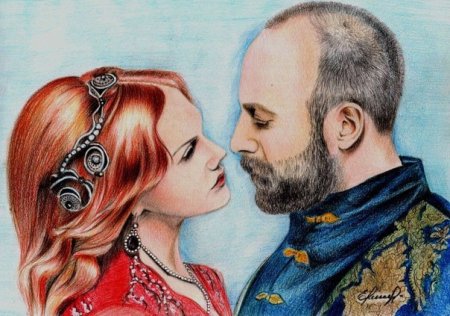 Рисунок Хюррем Султан и Султана Сулеймана