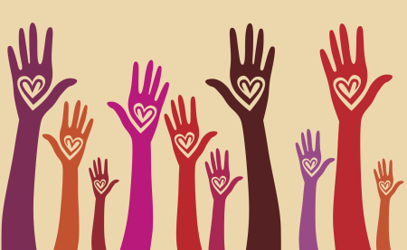 Плакат рука помощи