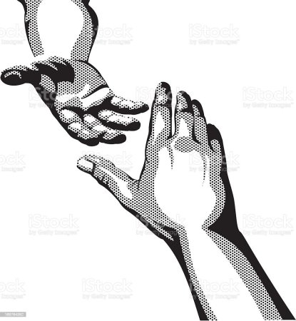 Рука в руке вектор