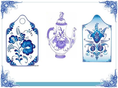 Трафареты посуды гжельской росписи для детей